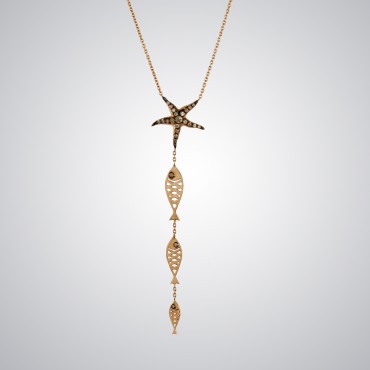 Deniz Yıldızı ve Balık Kolye