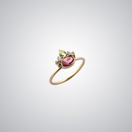 Oval ve Markizli  Turmalin Yüzük