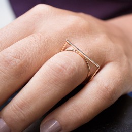 Geometrik Kare Yüzük