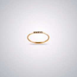 Kahverengi Pırlantalı Beştaş Yüzük